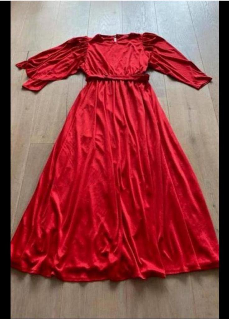 Jurk S disco retro nieuwstaat, Ophalen of Verzenden, Zo goed als nieuw, Maat 36 (S), Rood