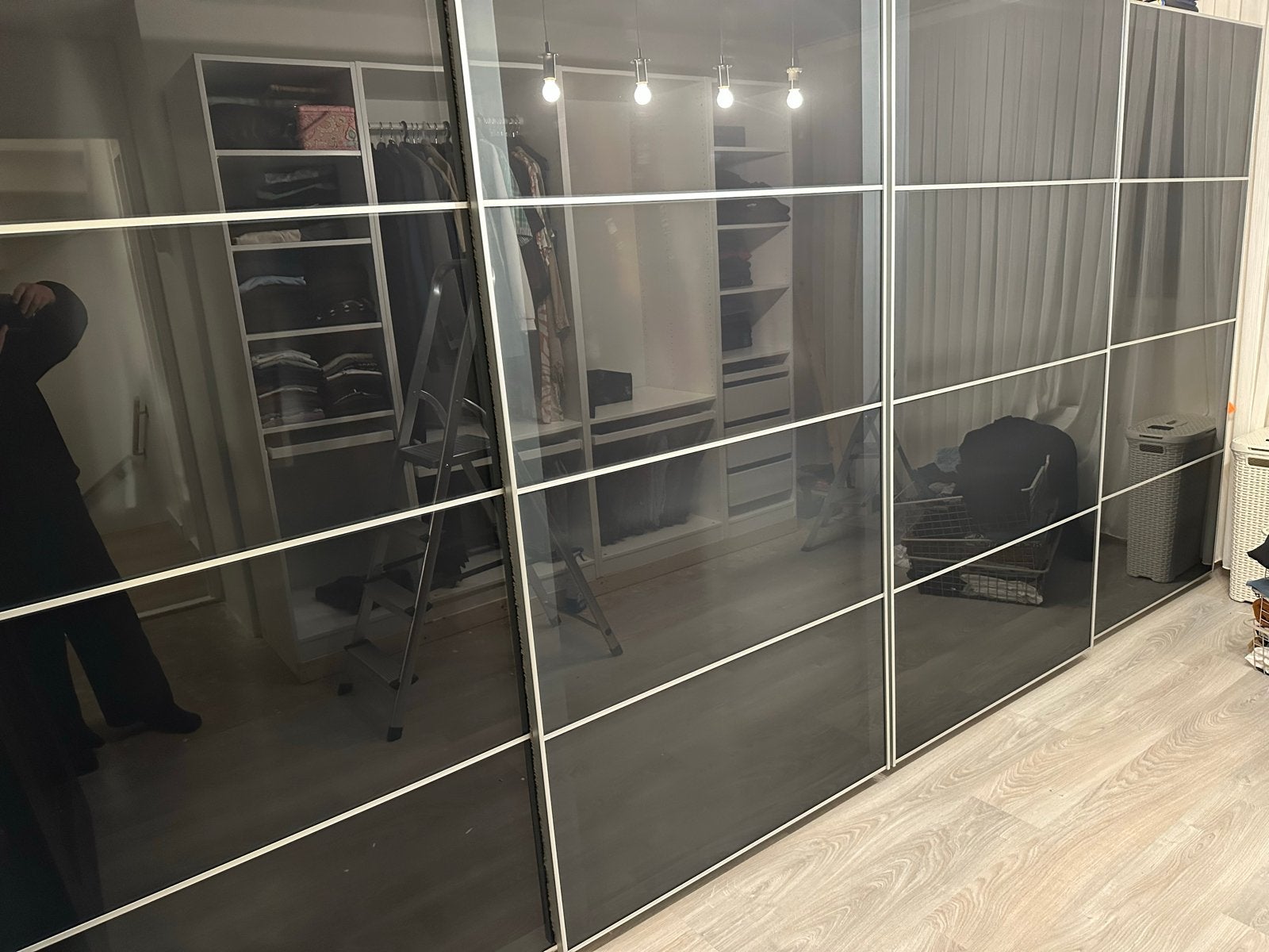 Ikea Uggdal Pax Schuifdeuren - 2 sets (4m kast), Ophalen, Gebruikt, 200 cm of meer, Glas