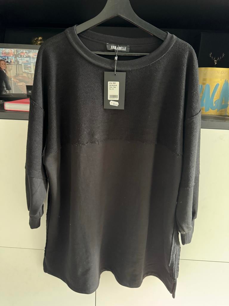 Zwarte sweat jurk Juul & Belle nieuw met kaartje, Ophalen of Verzenden, Nieuw, Zwart, Knielengte