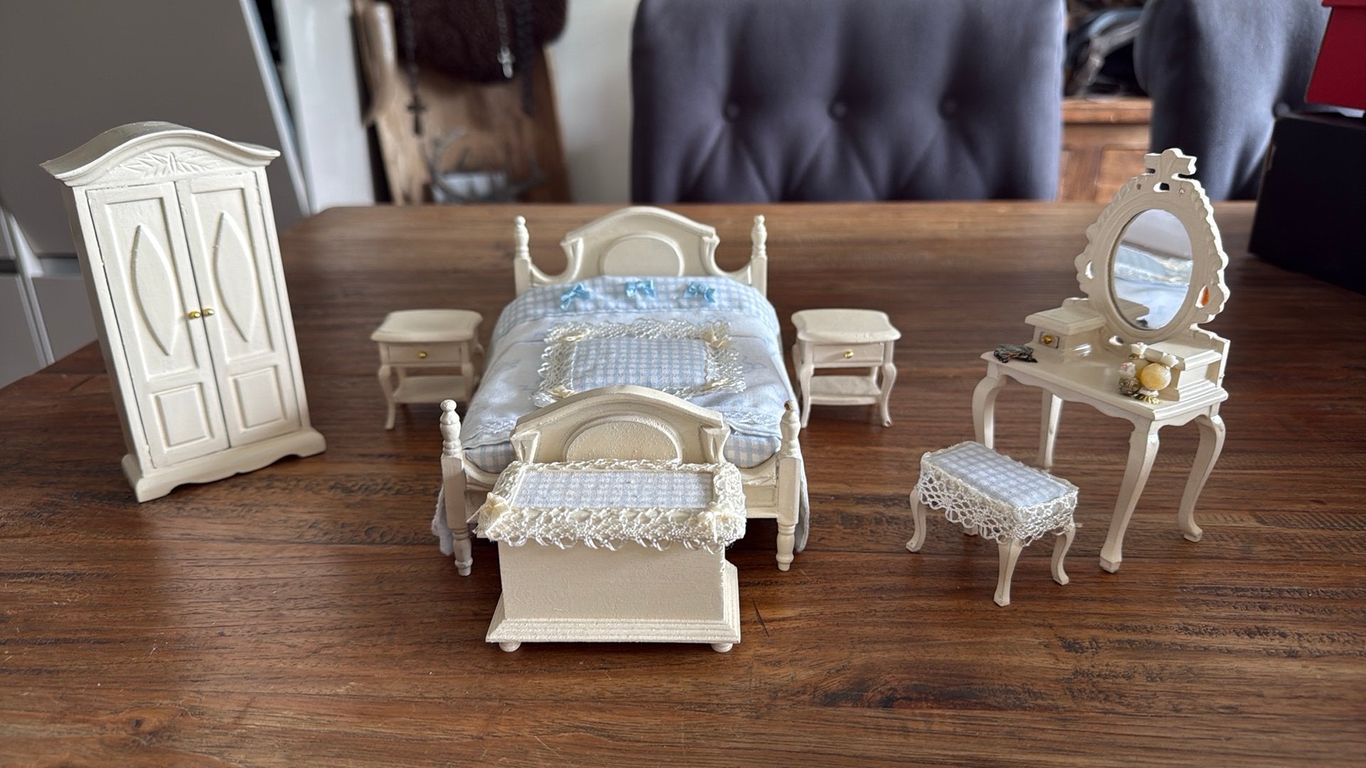 Poppenhuis meubels ouder slaapkamer, Ophalen of Verzenden, Zo goed als nieuw, Poppenhuis