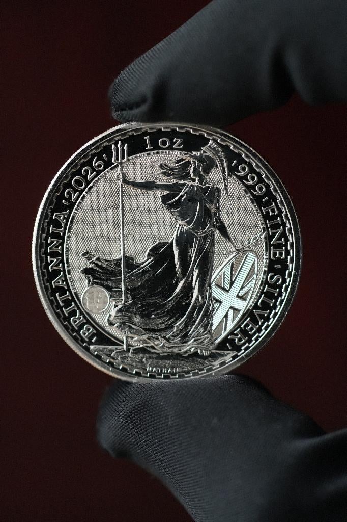 1 oz Britannia Zilver Munt, 2026, Verzenden, Zilver