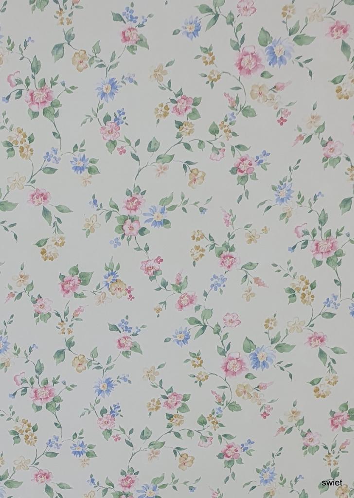 10338 Zoet vintage bloemetjes behang voor meisjeskamer swiet, Huis en Inrichting, Stoffering | Behang, Verzenden, 75 m² of meer
