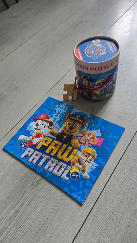 Houten Paw Patrol Puzzel - Paw Patrol, 2 tot 4 jaar, Gebruikt, 10 tot 50 stukjes, Ophalen of Verzenden