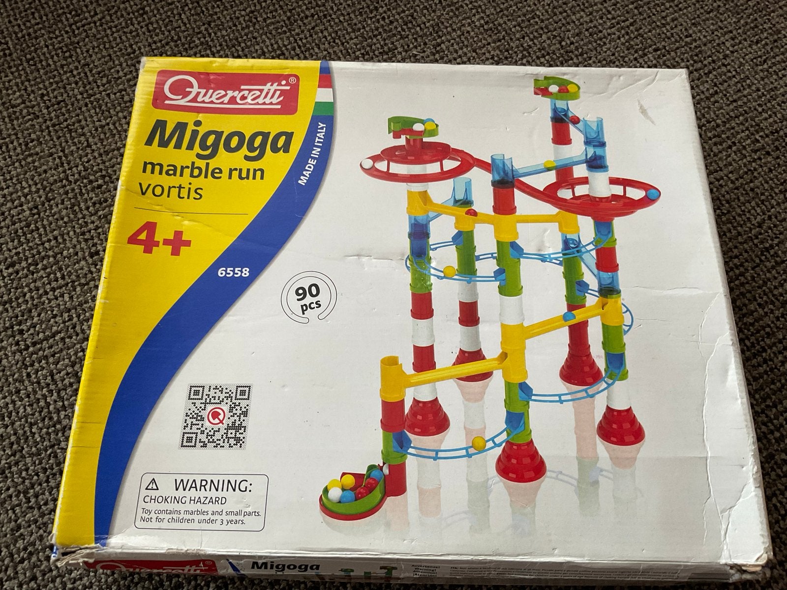 Quercetti Migoga Marble Run Vortis knikkerbaan 90 stuks, Ophalen of Verzenden, Gebruikt, Jongen of Meisje