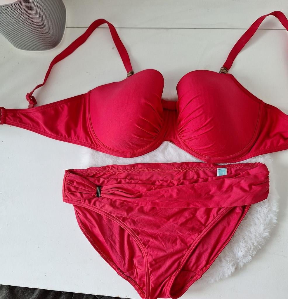 Prima Donna Swim Rode Bikini  - Top 80E, Broekje 38, Kleding | Dames, Badmode en Zwemkleding, Ophalen of Verzenden, Bikini, Gedragen
