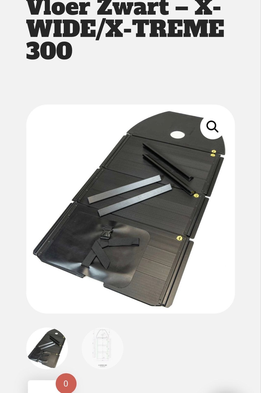 Raptor Aluminium vloer  - X-WIDE/X-TREME 300, Ophalen, Zo goed als nieuw, Overige typen