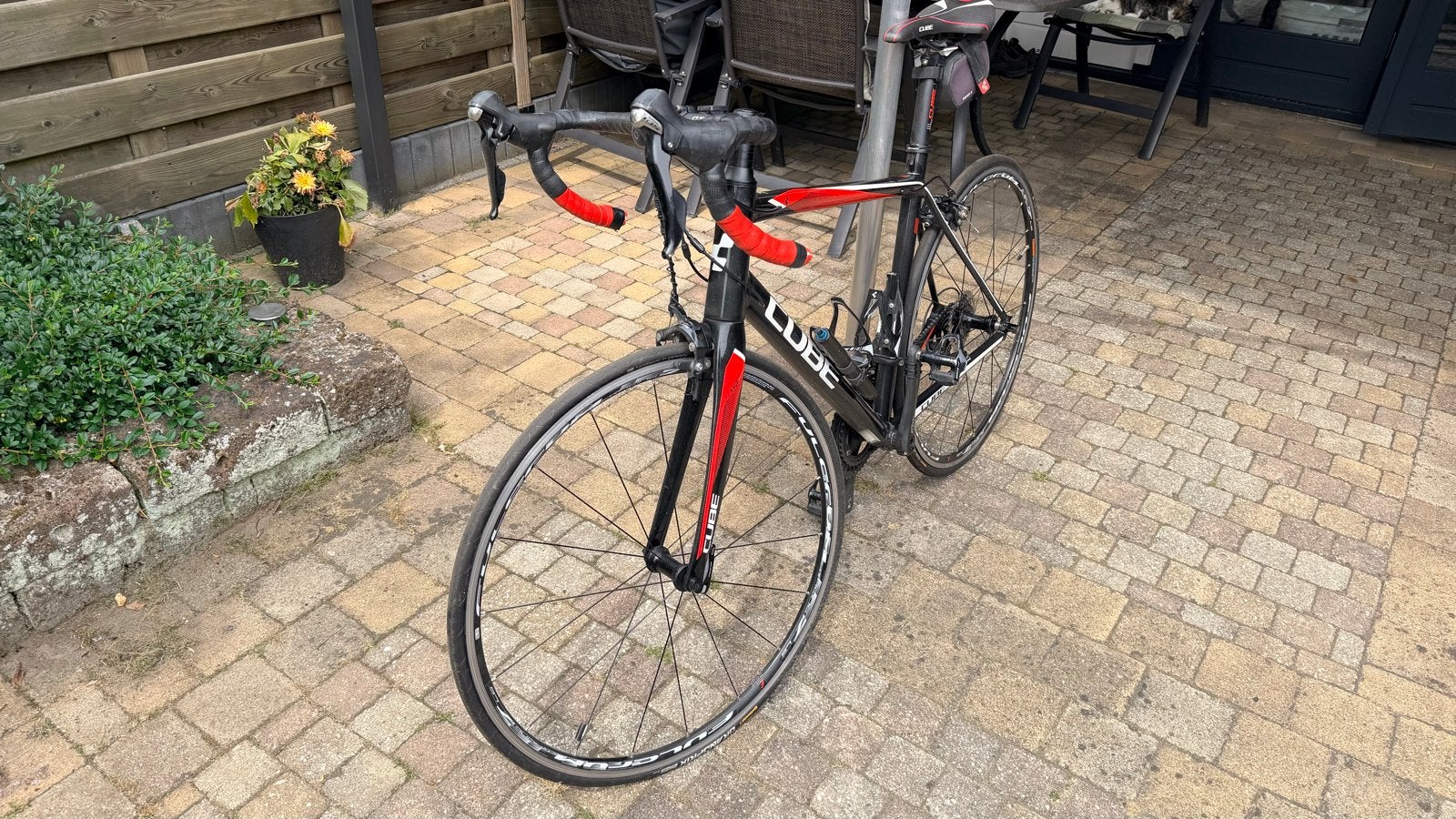 Cube racefiets - Zwart/Rood - Maat 56 - Shimano 105, 28 inch, Gebruikt, Aluminium, Meer dan 20 versnellingen