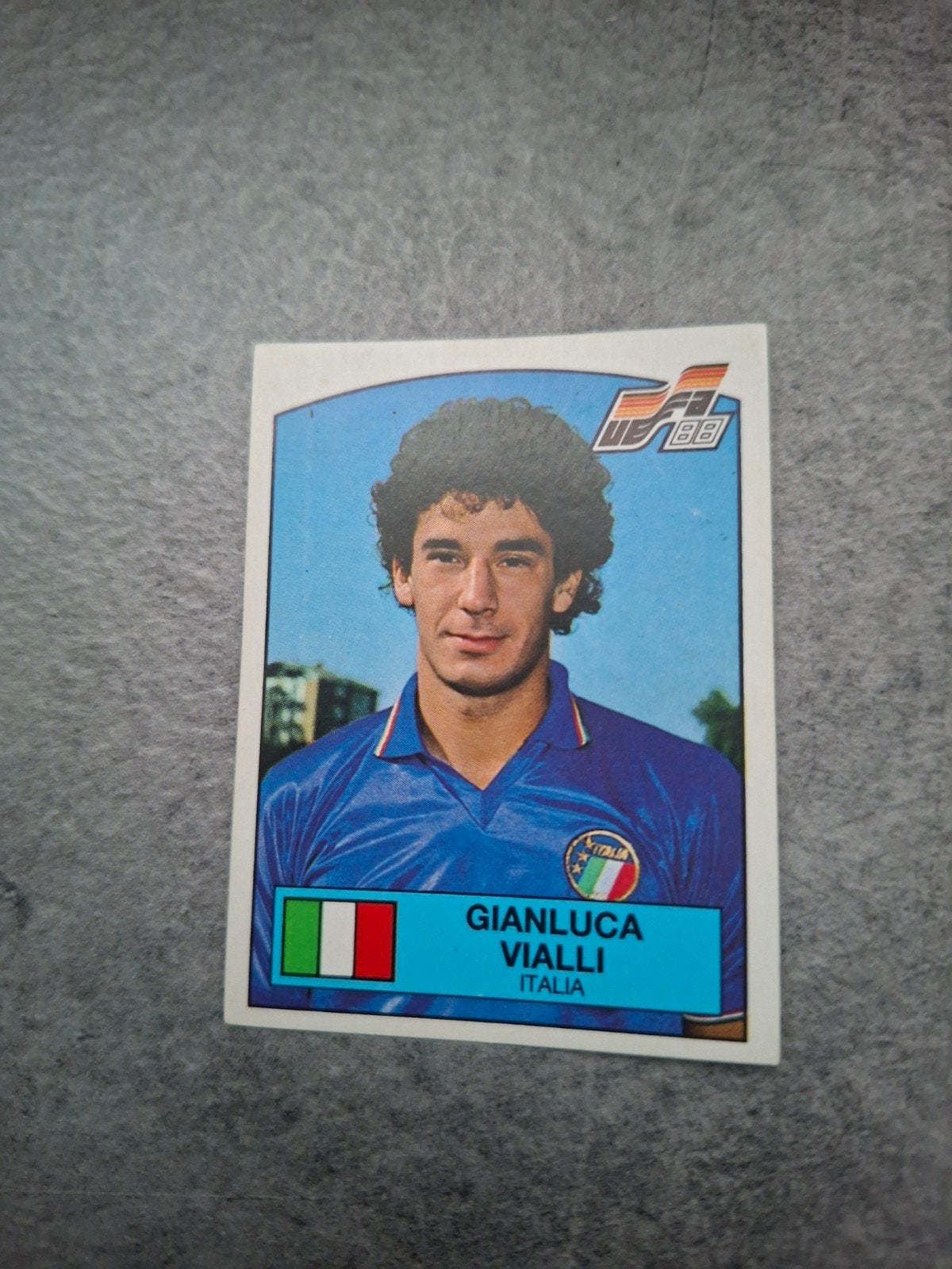 Panini sticker Euro 88 Duitsland. Gianluca Vialli Italië., Ophalen of Verzenden, Zo goed als nieuw, Sticker
