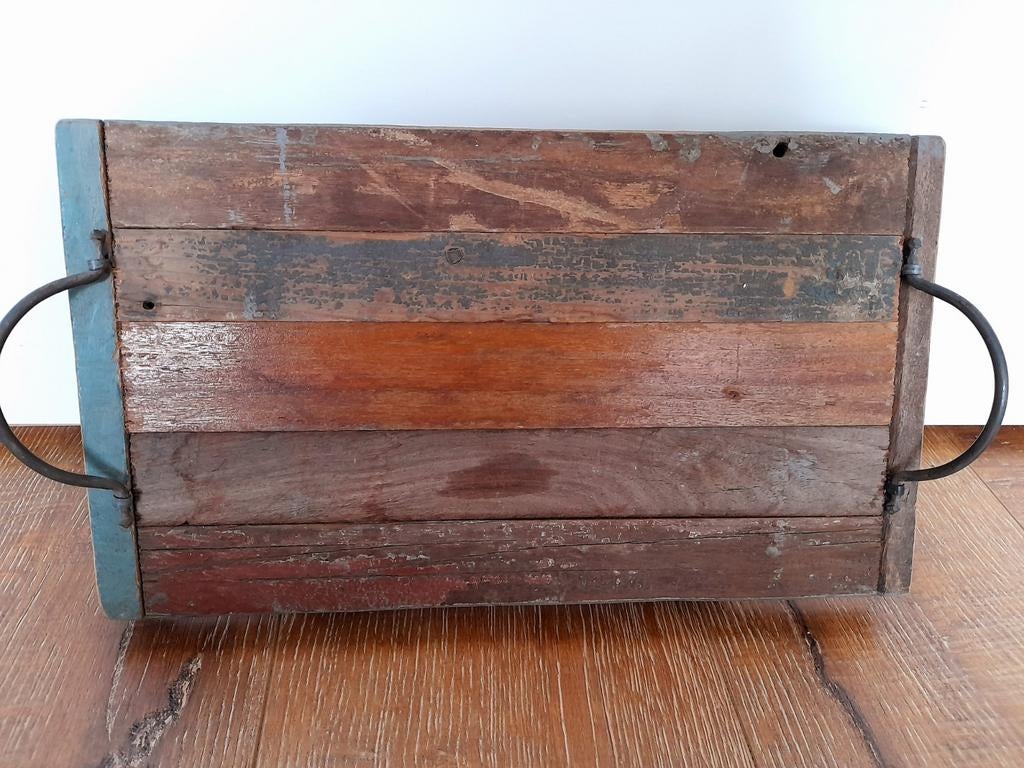 Sloop houten dienblad, Huis en Inrichting, Woonaccessoires | Dienbladen, Ophalen of Verzenden, Zo goed als nieuw, Rond, Hout