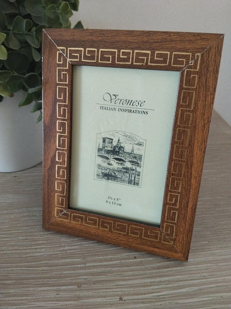 vintage houten fotolijst, Ophalen of Verzenden, Zo goed als nieuw, Fotolijst, Met glas