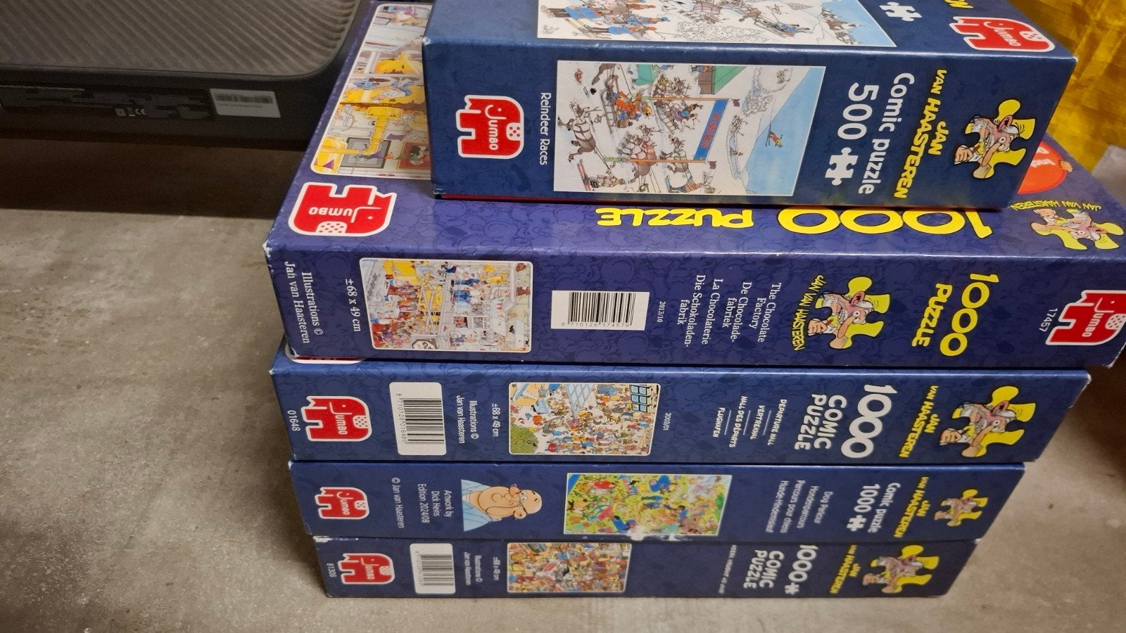 Jan van Haasteren puzzels € 7,50, Ophalen, 500 t/m 1500 stukjes, Gebruikt, Legpuzzel