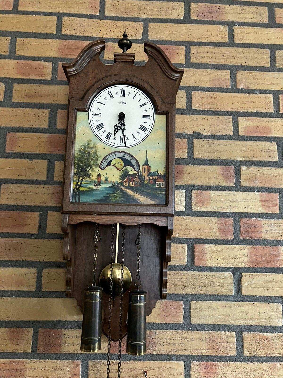 Friese staartklok met datum weergave (maker: Warmink), Antiek en Kunst, Ophalen of Verzenden