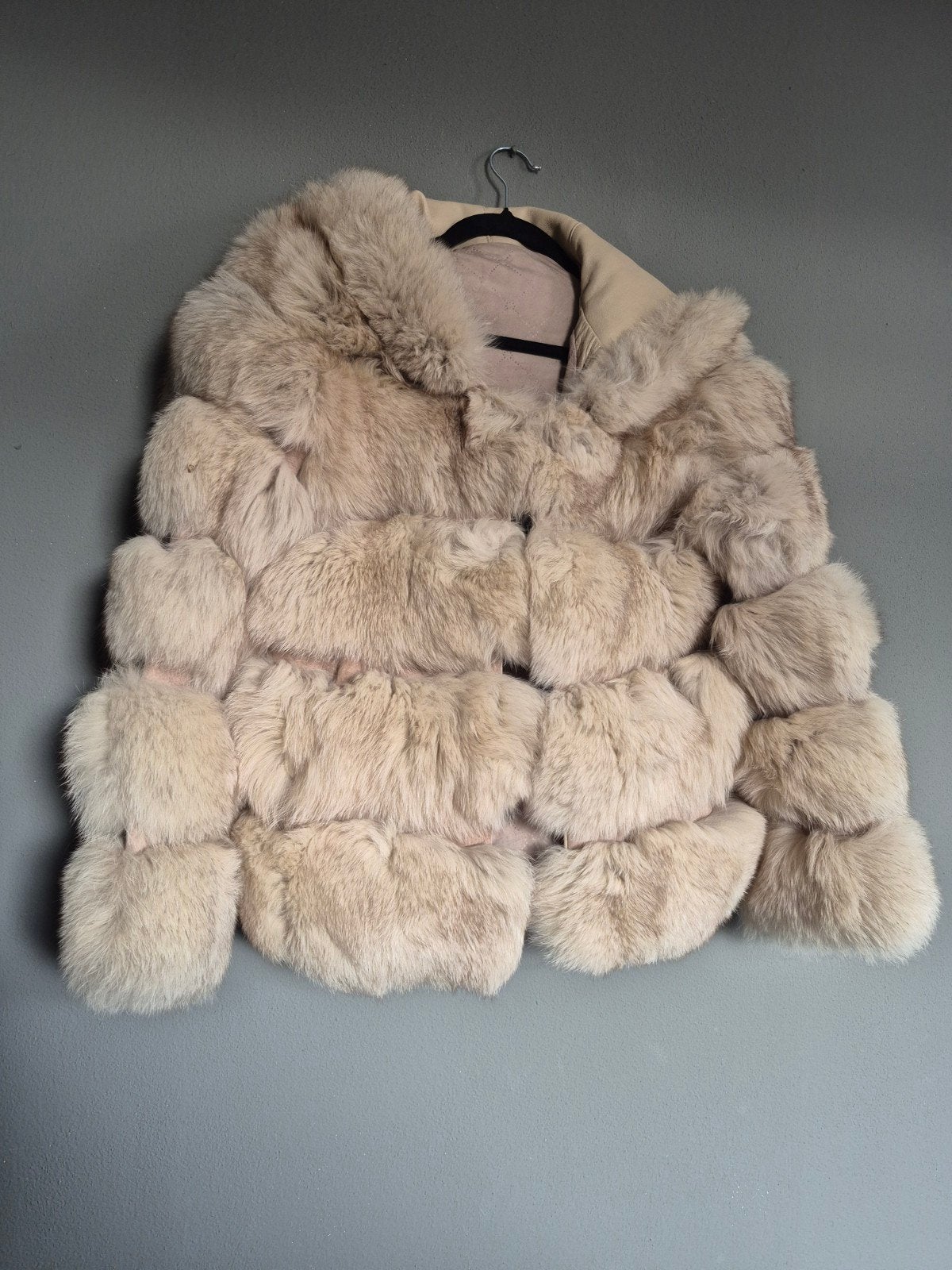 Luxe Beige Bontjas van Natuurlijk Vossenbont, Kleding | Dames, Maat 38/40 (M), Beige, Ophalen of Verzenden, Onbekend