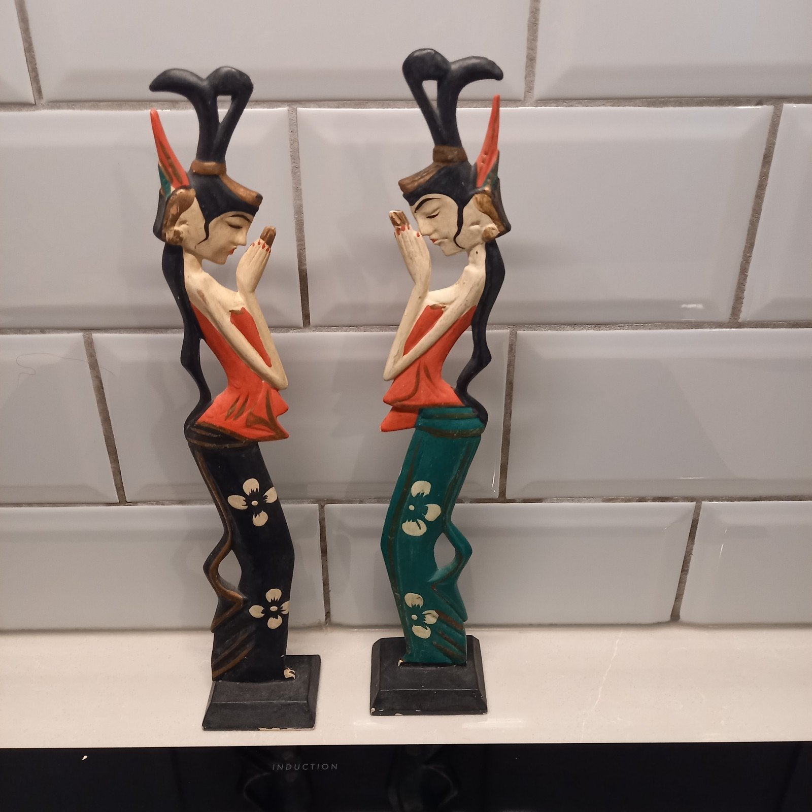 handgesneden vintage Balinese houten beelden, Antiek en Kunst, Ophalen of Verzenden