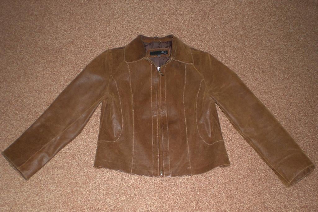 leren colbertje / leren jasje mt 40, Maat 38/40 (M), Bruin, Ophalen of Verzenden, Jasje