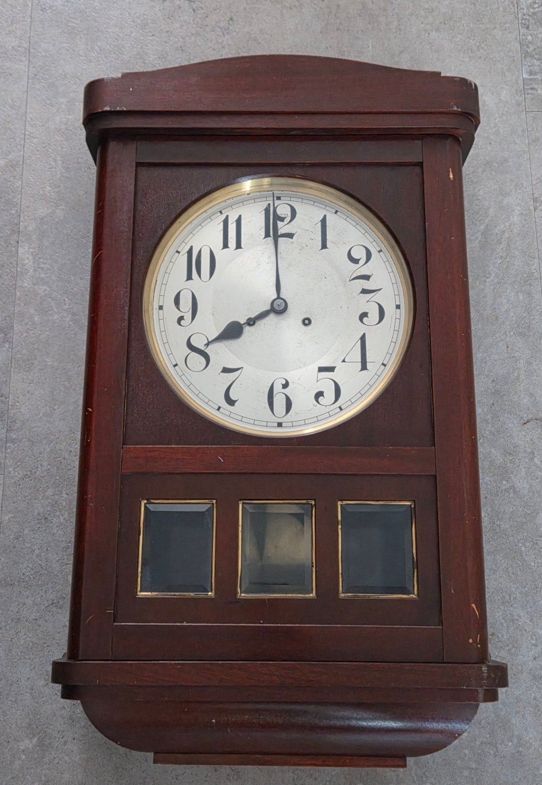 Antieke Junghans wandklok met slinger en gong, Ophalen