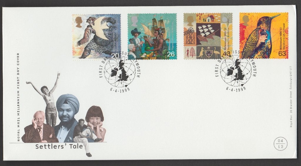 GB - FDC Michelnr 1797-1800 - millennium, Settlers' Tale, Verzenden, Postfris