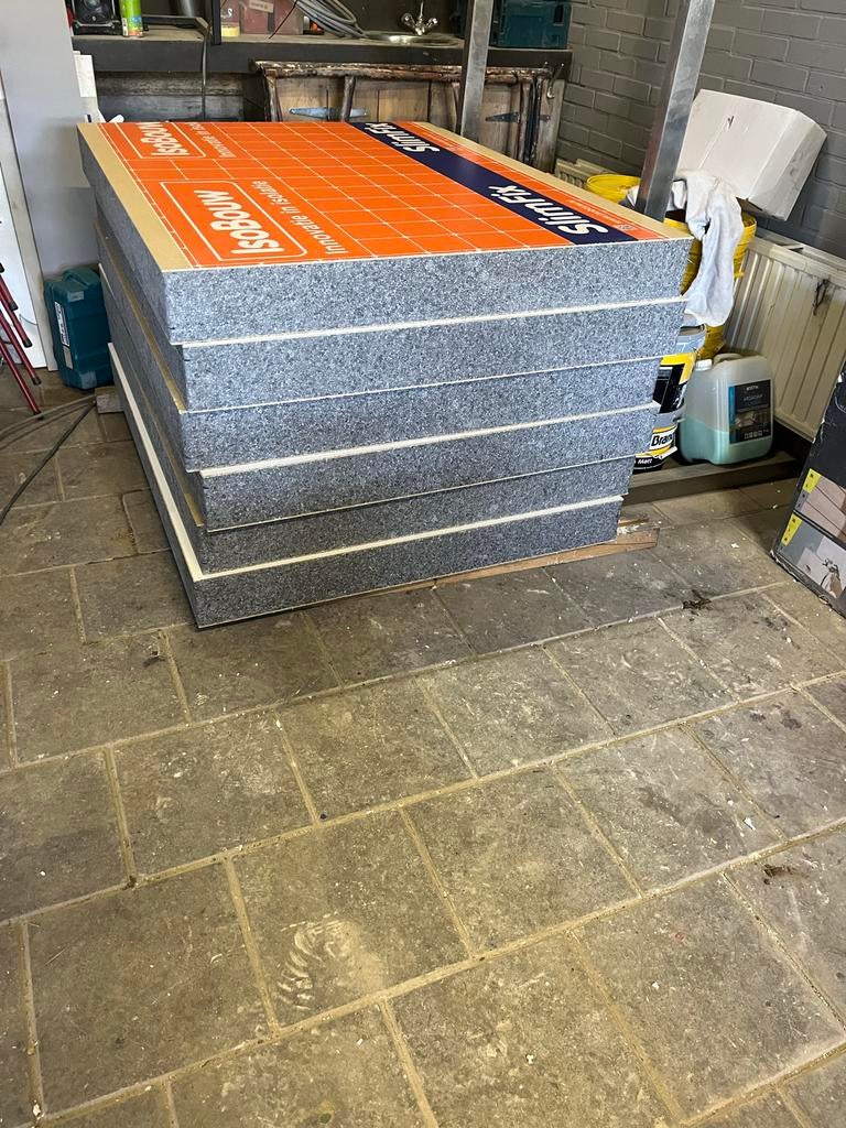 Isobouw Slimfix deco 3.5 isolatieplaten, Dakisolatie, Gebruikt, 12 cm of meer, Piepschuim (Tempex)