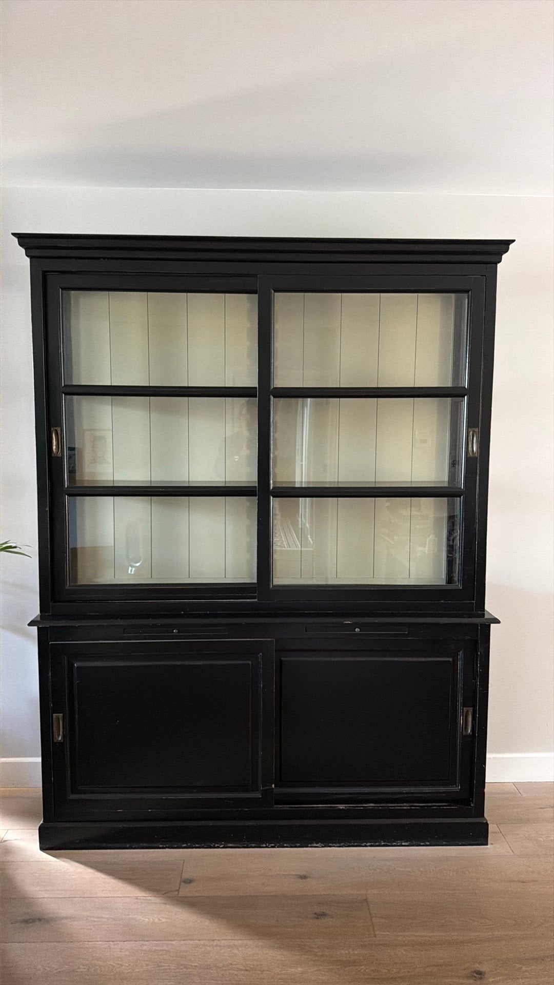 Landelijke vitrine kast/ buffetkast, Ophalen, Gebruikt, 200 cm of meer, 150 tot 200 cm