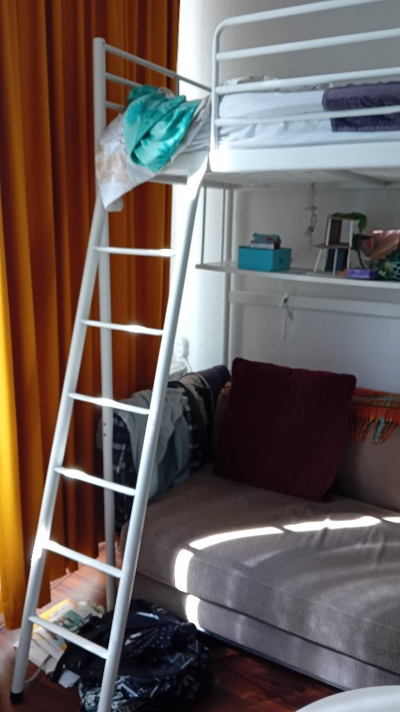 Hoogslaper van staal Tromsö 1pers, Ophalen, Eenpersoons, Zo goed als nieuw, 90 cm