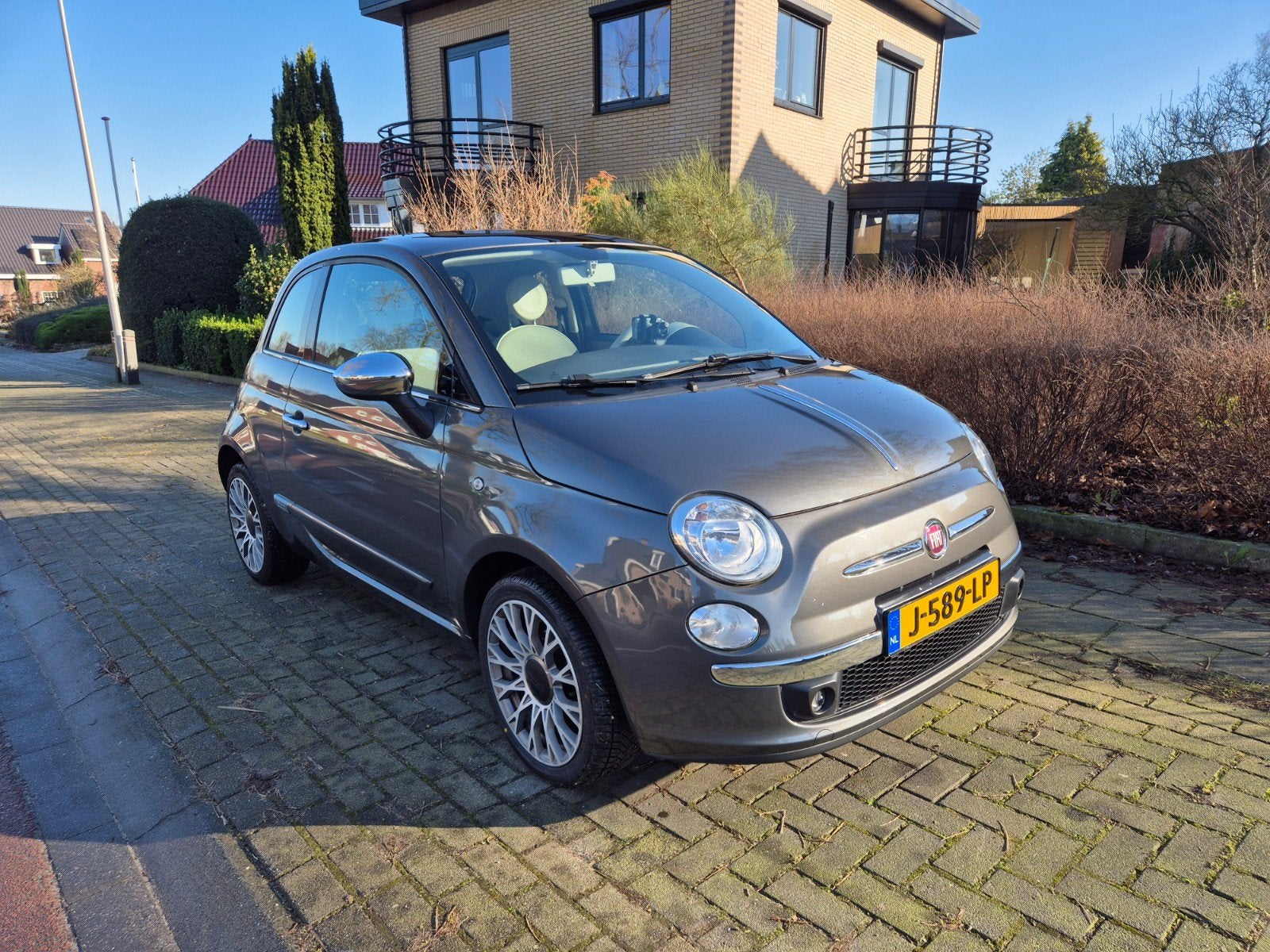 Nu te koop mijn heerlijke Fiat 500 1.2 liter weinig km, Beige, Particulier, Te koop, Benzine