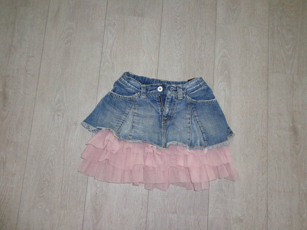 schattig spijkerrokje met tule van NOLITA, maat 8/128, Ophalen of Verzenden, Gebruikt, Meisje, Jurk of Rok