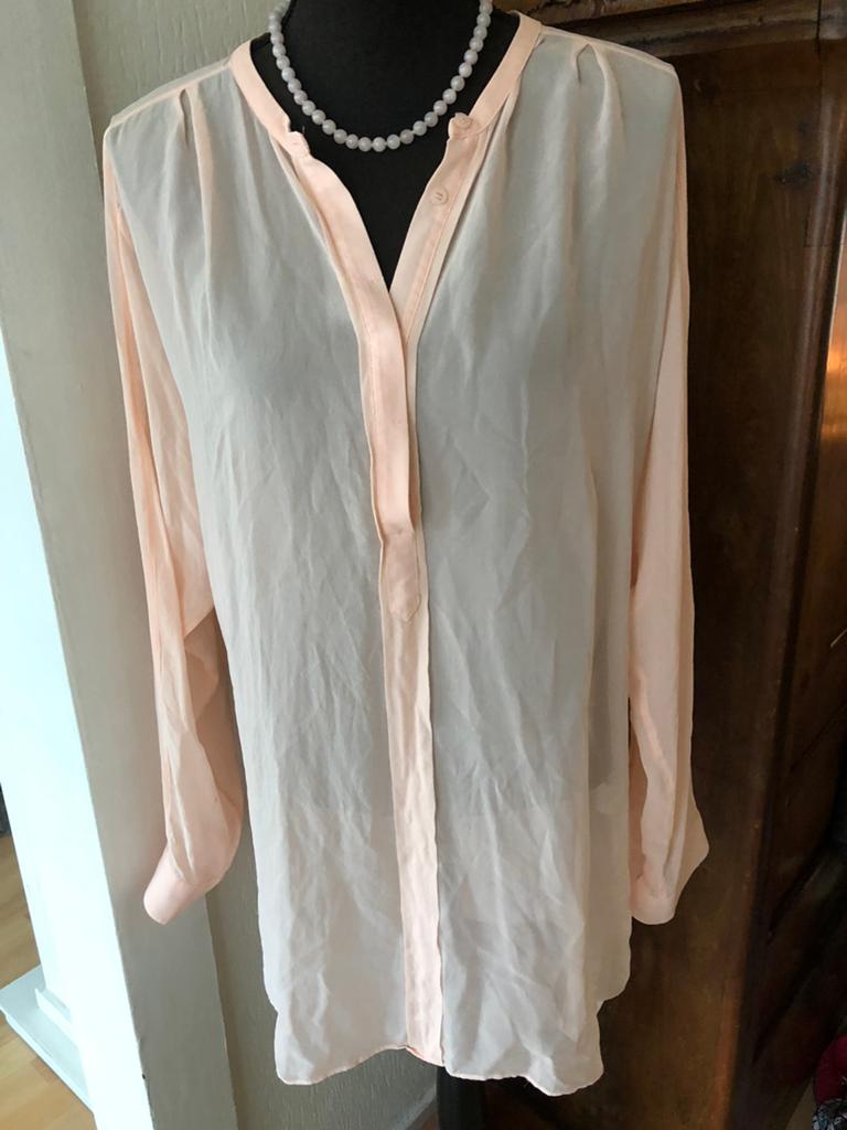 Claudia strater zijde blous 42, Kleding | Dames, Blouses en Tunieken, Verzenden, Zo goed als nieuw, Maat 42/44 (L), Roze