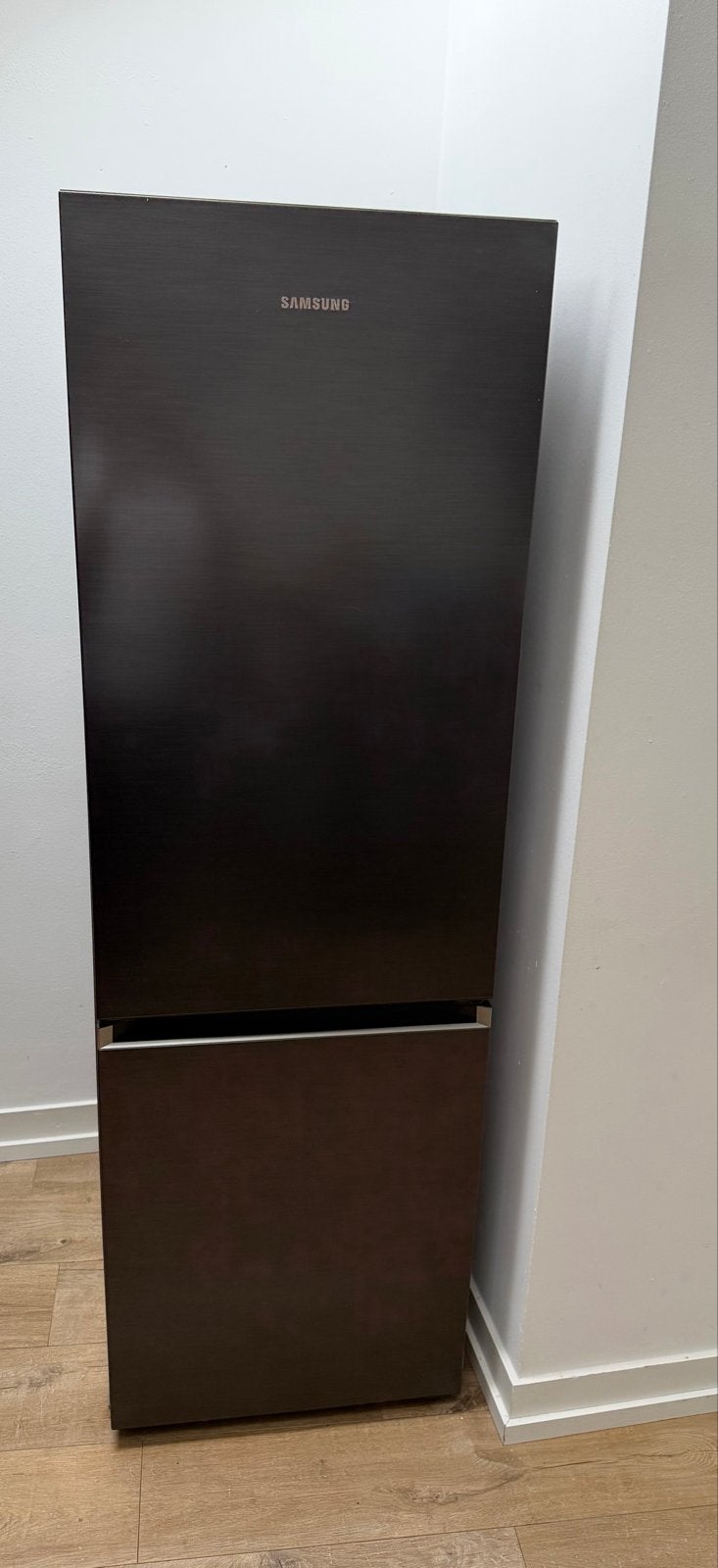 Samsung Koel-vriescombinatie No Frost 344L Zwart, Ophalen, Gebruikt, 200 liter of meer, Met aparte vriezer