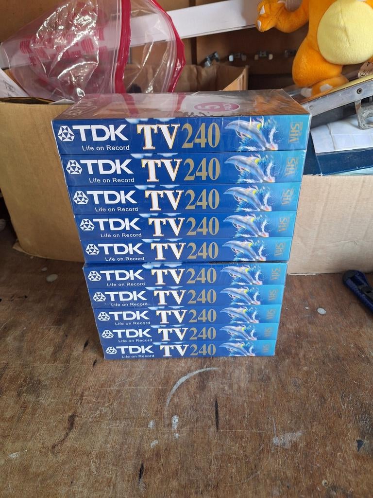10 x TDK lege vhs videobanden 240 minuten gesealed, Cd's en Dvd's, VHS | Film, Alle leeftijden, Ophalen of Verzenden, Nieuw in verpakking