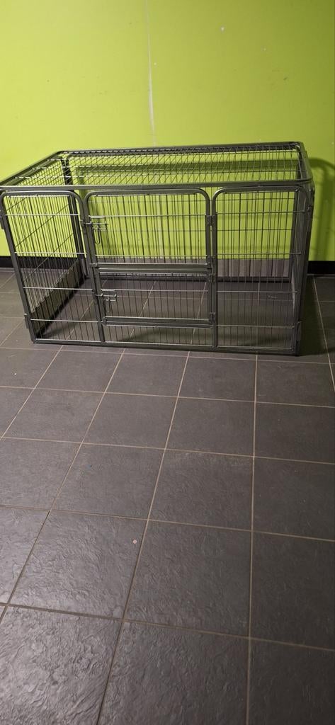 Huiskamerkennel /Bench met dubbele deur, Ophalen