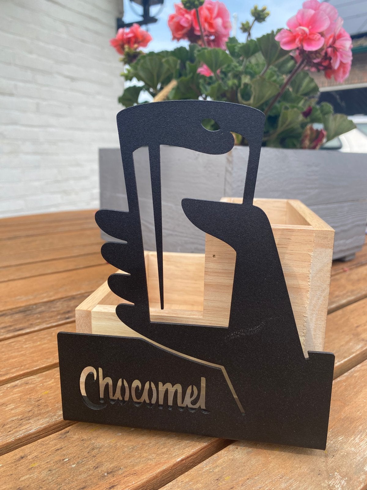 Menukaarthouders hout Chocomel 24st, Ophalen of Verzenden, Nieuw, Reclamebord