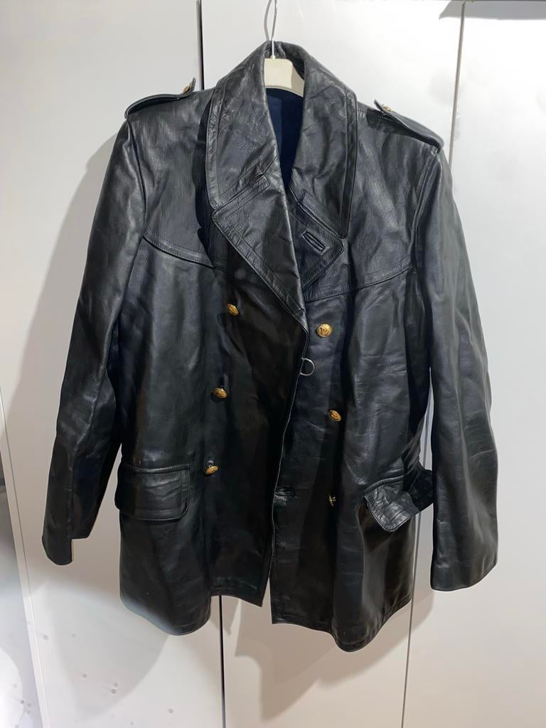 Leren Brandweerjas / Zware Motorjas (M/L), Ophalen of Verzenden, Tweedehands, Jas | leer