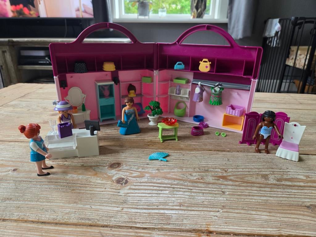 Playmobil Winkel met accessoires en poppetjes, Kinderen en Baby's, Speelgoed | Playmobil, Ophalen of Verzenden, Gebruikt, Complete set
