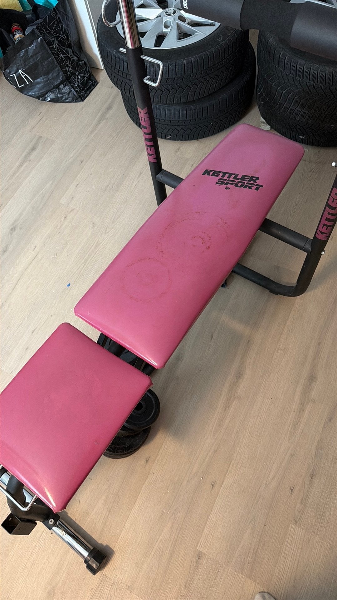 Kettler Sport Opdrukbank - Roze Fitnessbank, Ophalen, Gebruikt, Borst, Fitnessbank
