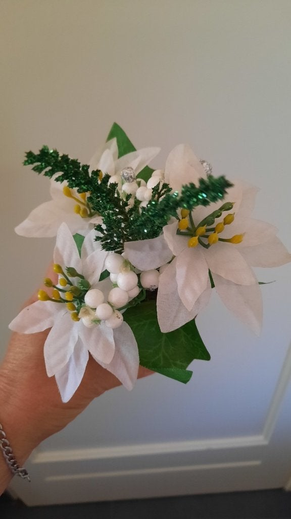 Te koop: kunst witte kerstster, Ophalen, Zo goed als nieuw