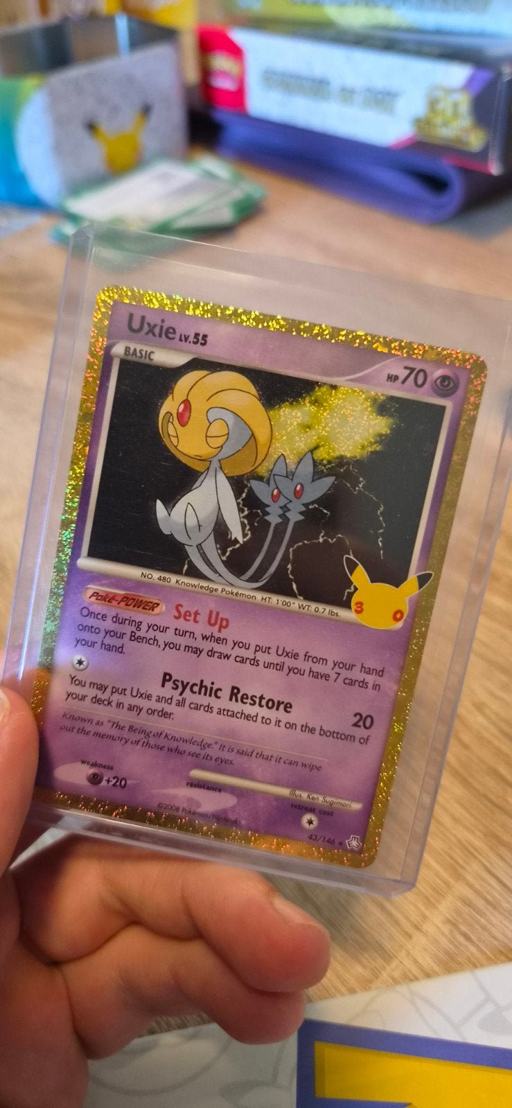 Pokémon Kaart Uxie Lv.55 (43/140) - Celebrations, Ophalen of Verzenden, Zo goed als nieuw