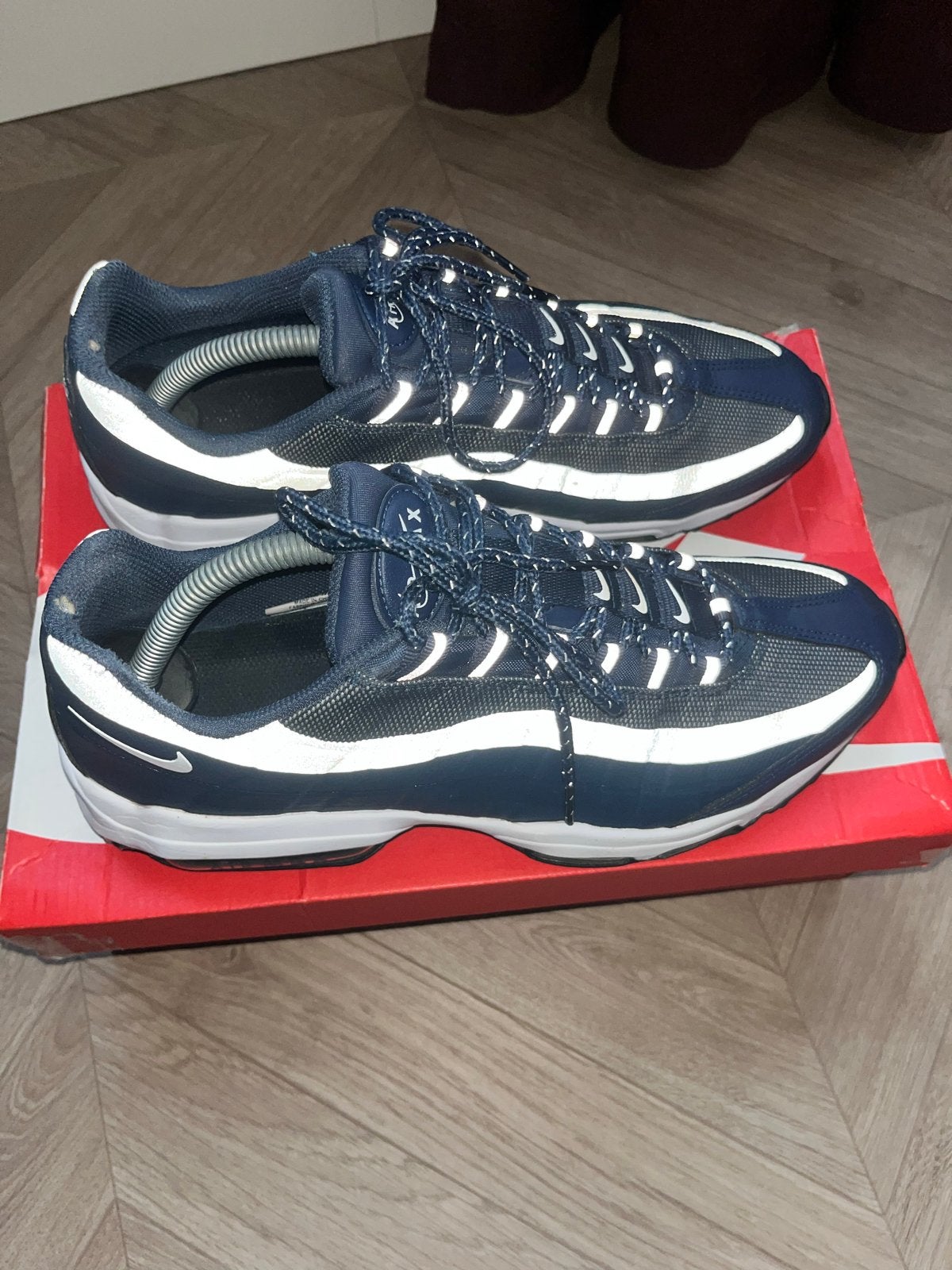 Nike Air Max 95 Ultra - Navy/Wit, Verzenden, Zo goed als nieuw, Blauw, Sneakers of Gympen