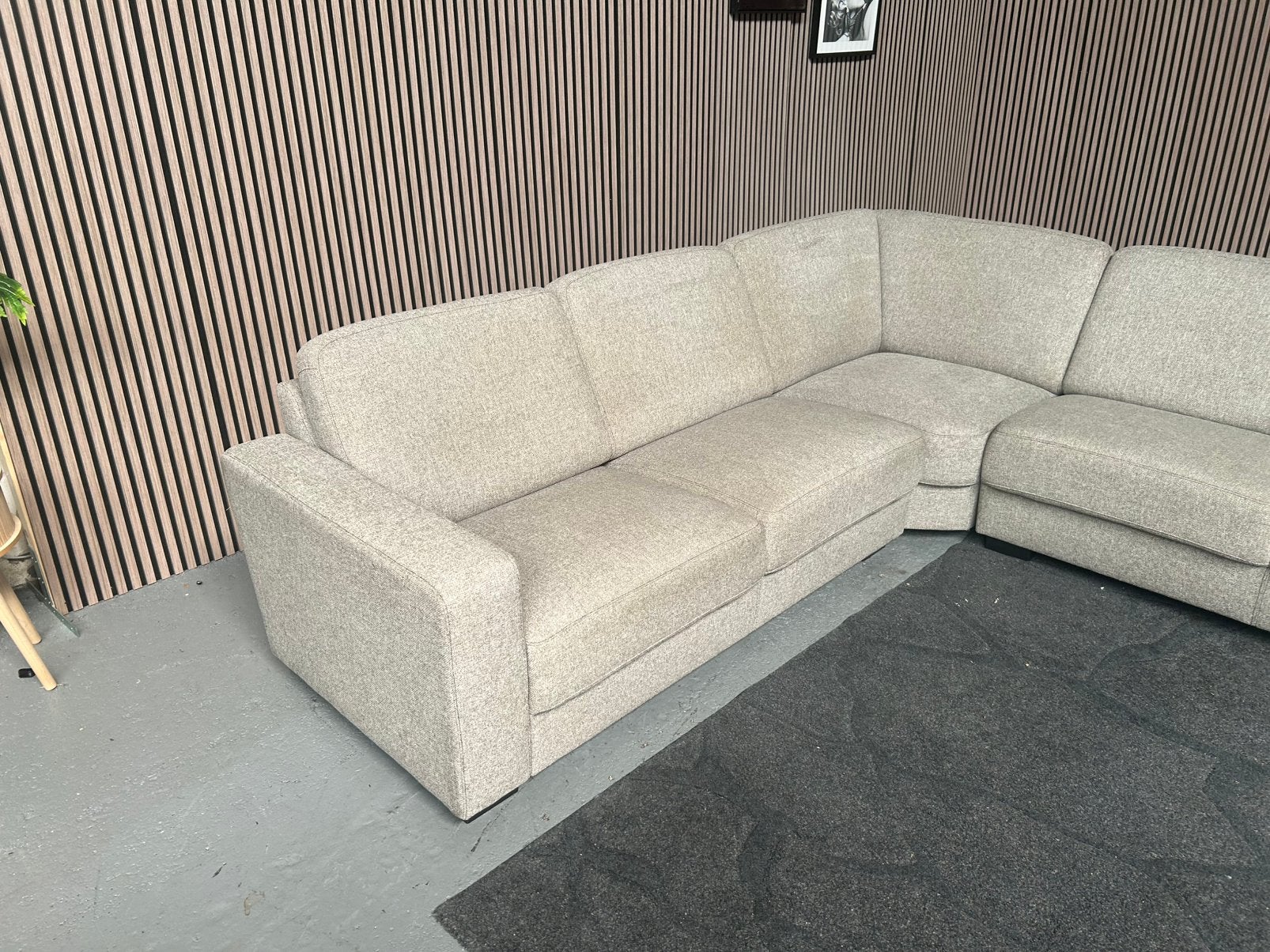 GRATIS LEVERING Hoekbank Grijs 278X278 GEREINIGD, 250 tot 300 cm, Hoekbank, Ophalen of Verzenden, Zo goed als nieuw