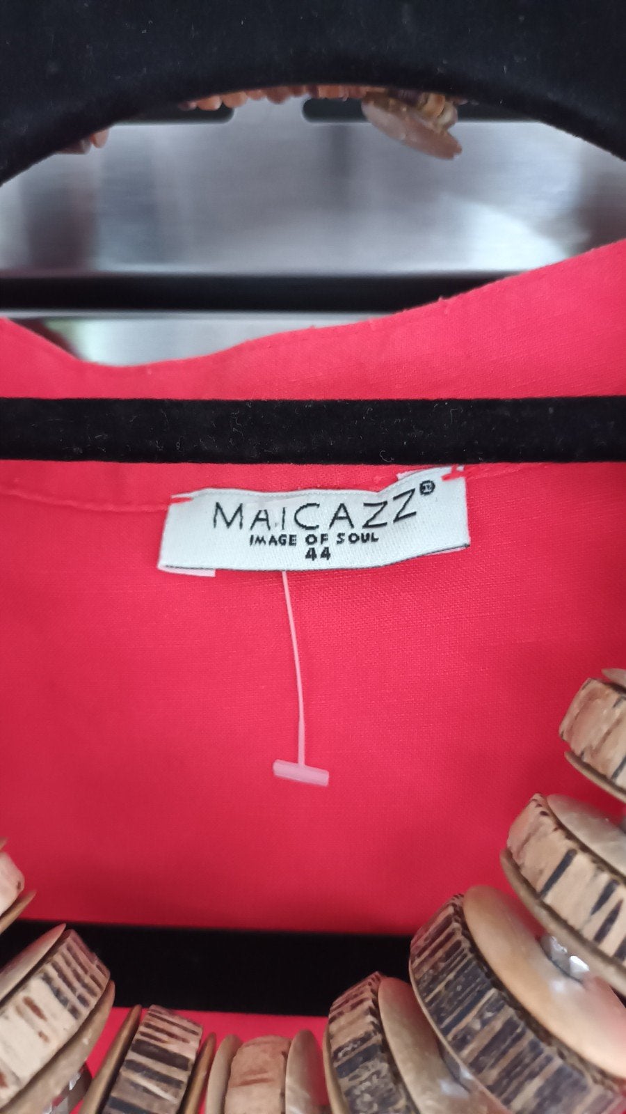 Maicazz koraalrode linnen/viscose blouse maat 44, Maat 42/44 (L), Nieuw, Ophalen of Verzenden, Maicazz