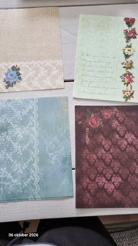 73 Scrapbook vellen vintage stijl, Ophalen of Verzenden, Zo goed als nieuw, Papier of Karton, Scrap