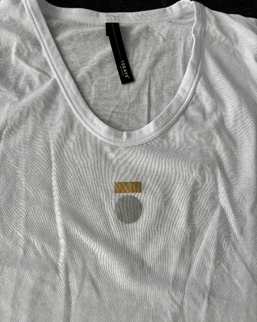 10days logo tee / shirt / top wit maat 1 (38/40), Maat 38/40 (M), Verzenden, Wit, 10days