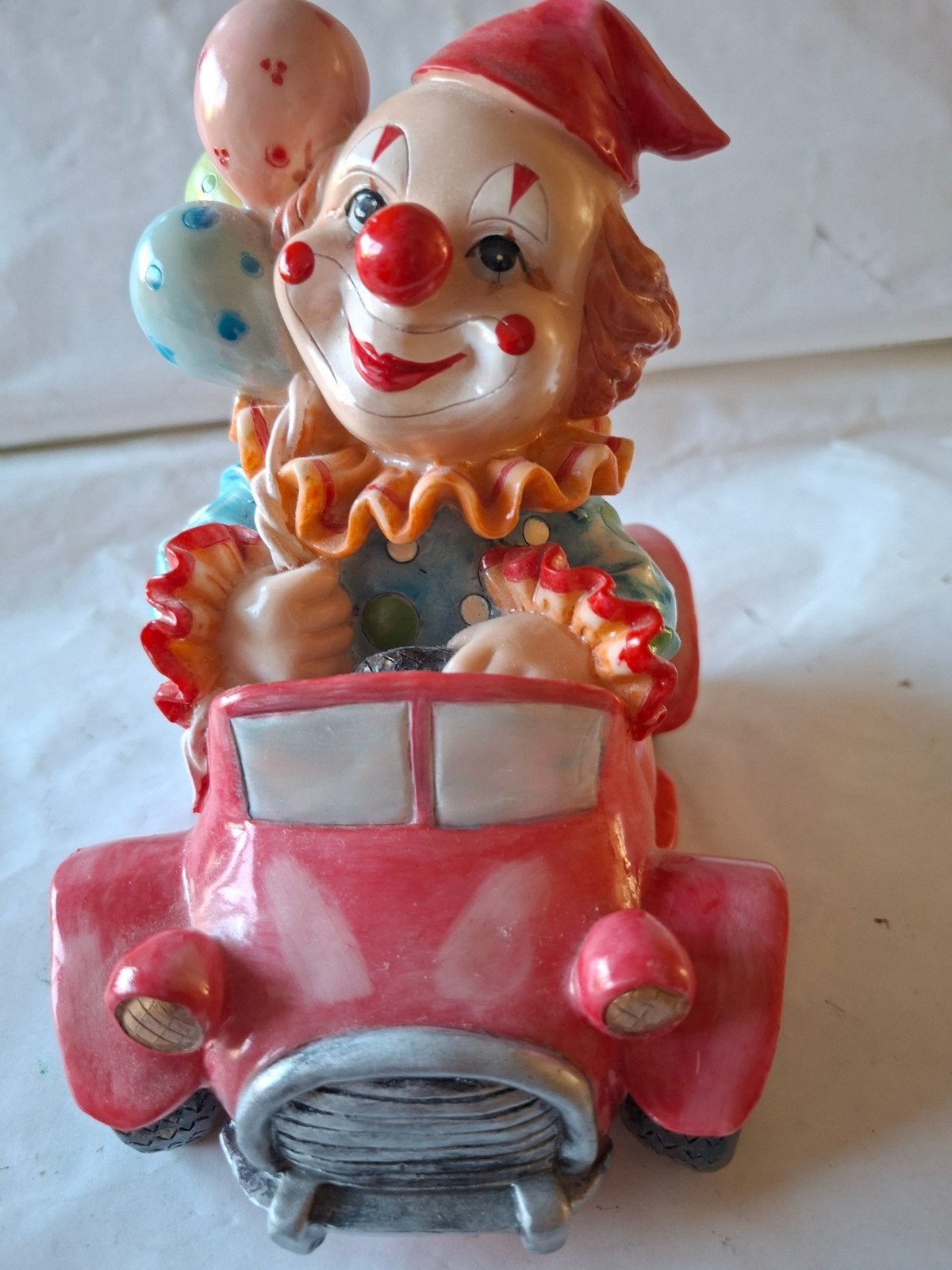 Spaarpot Clown in Auto met Ballonnen, Ophalen of Verzenden, Gebruikt