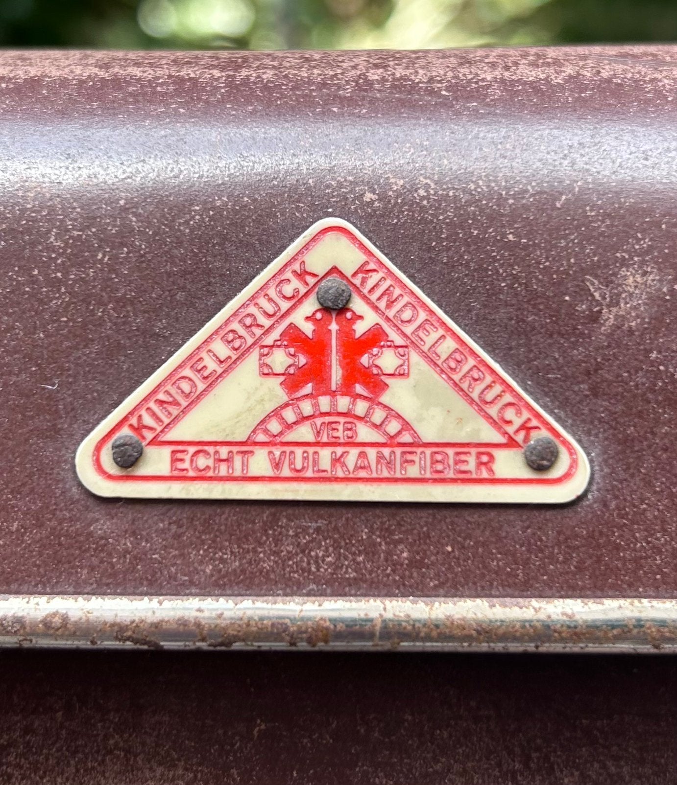 Vulkanfiber hutkoffer vintage, Ophalen