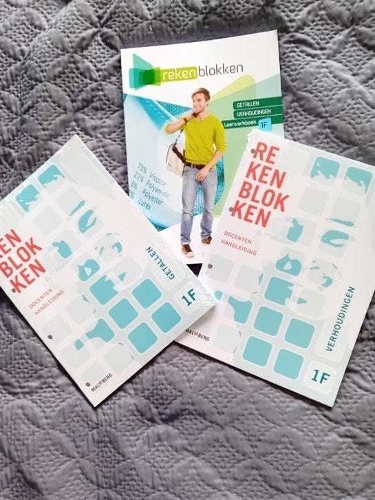 Rekenblokken 1F .leerwerkboek en docentenhandleidingen, Overige vakken, Nieuw, Overige niveaus, Anke fourdraine