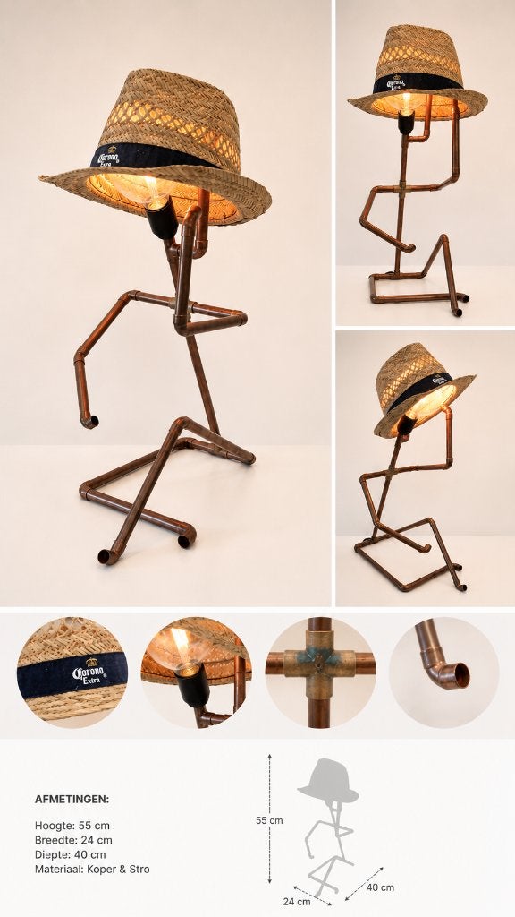 Handgemaakte industriële designlamp – uniek kunstobject, Antiek en Kunst, Ophalen