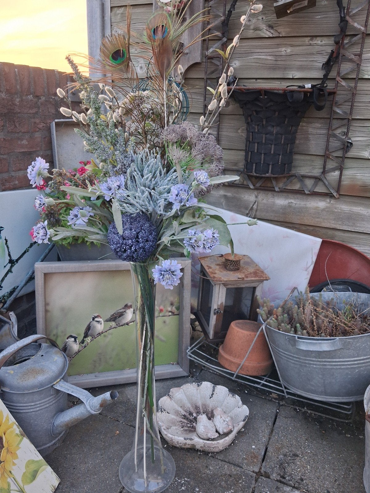 vaas met kunstbloemen, Ophalen, Rond, Minder dan 30 cm