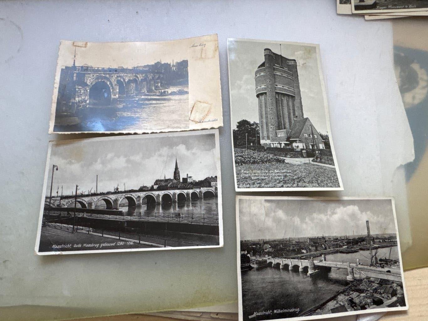 Oude Ansichtkaarten Maastricht en Schimmert (4 stuks), Ophalen of Verzenden, 1920 tot 1940, Gelopen, Limburg