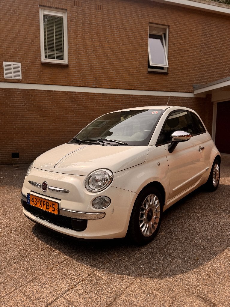 Fiat 500 0.9 85pk Twinair Turbo 2012 Wit, Voorwielaandrijving, Stof, 31 €/maand, Origineel Nederlands