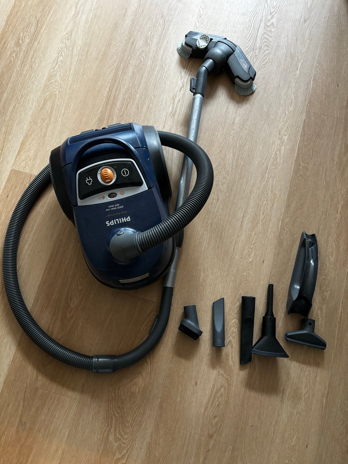 Philips Performer Stofzuiger - 2000W met accessoires, Witgoed en Apparatuur, Stofzuigers, Inclusief accessoires, Gebruikt, Philips