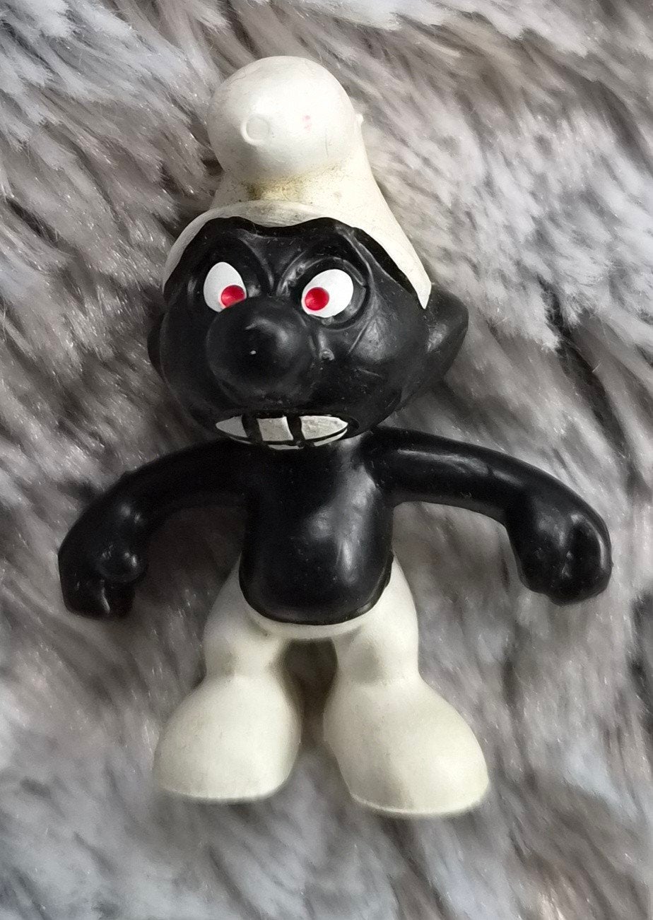 Boze zwarte  smurf Peyo, Ophalen of Verzenden, Gebruikt, Overige Smurfen, Poppetje, Figuurtje of Knuffel